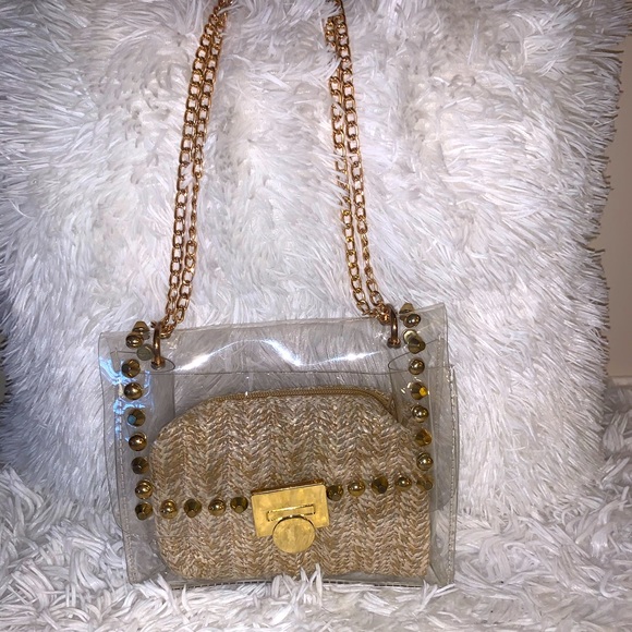 Handbags - NEW SEE THROUGH SHOULDER BAG W/REMOVABLE PURSE 🌹